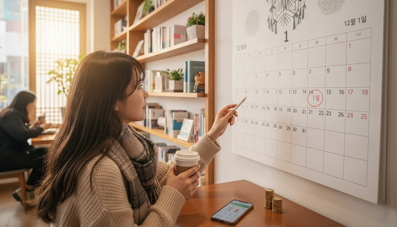 달력에 표시된 12월 1일