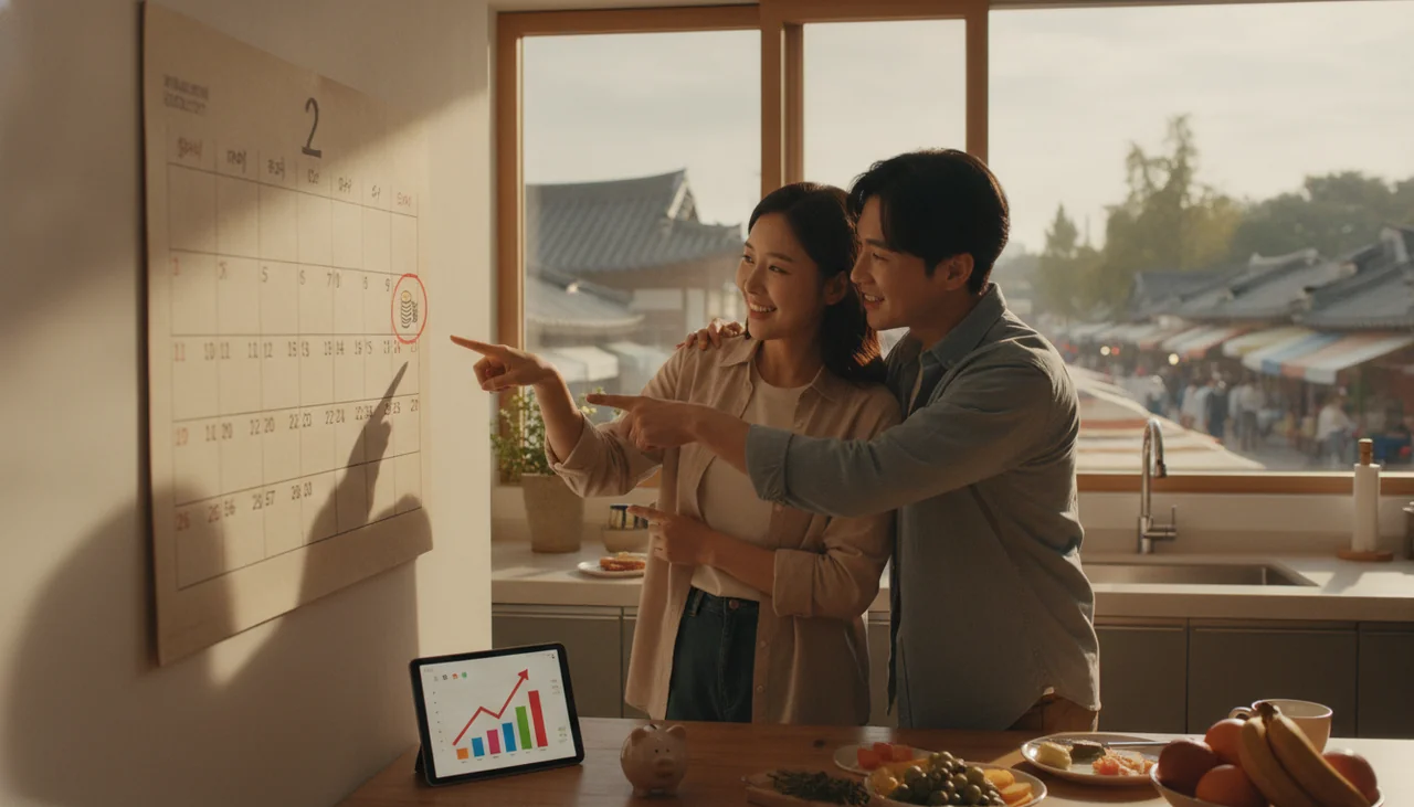 달력에 표시된 환급 예정일